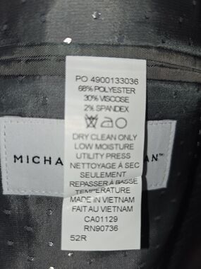 Michael Kors Men's Charcoal Gray Dotted Blazer Jacket